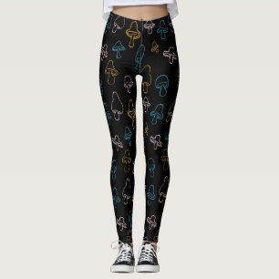 Colourful Mushroom Pattern Leggings