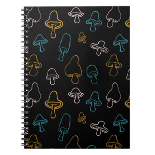 Colourful Mushroom Pattern  Notebook