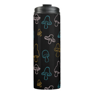 Colourful Mushroom Pattern Thermal Tumbler