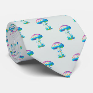 Colourful Mushroom Pattern Tie