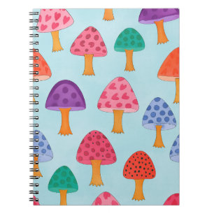 Colourful Mushroom PatternJournal Notebook