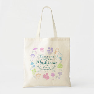 Colourful Mushroom Tote Bag