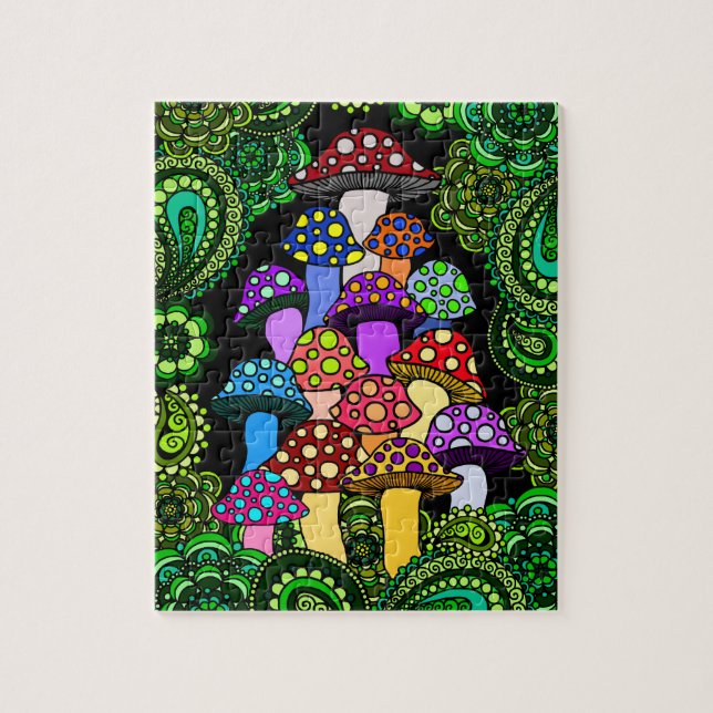 Colourful Mushrooms Jigsaw Puzzle (Vertical)