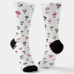 Colourful Mushrooms Pattern Socks