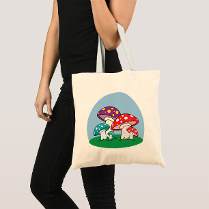 Colourful Mushrooms Tote Bag