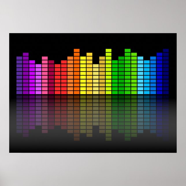 Colourful Music Equalizer Poster (Front)