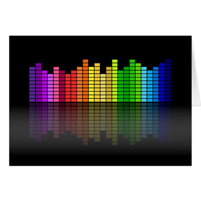 Colourful Music Equalizer w/Reflection, Cool Techn (Front Horizontal)