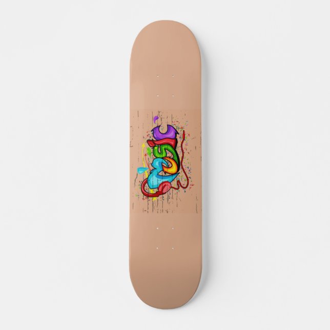 Colourful Music Graffiti Skateboard (Front)