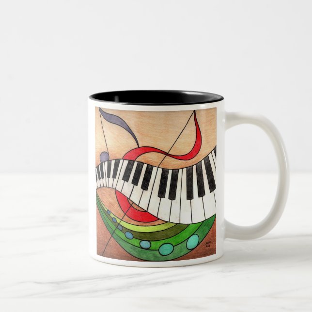 Colourful Music, In life, being off-beat can be Two-Tone Coffee Mug (Right)