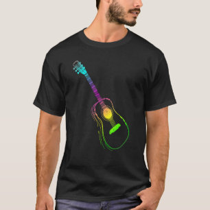 Colourful Music Neon Guitarist Bassist And Bass Gu T-Shirt