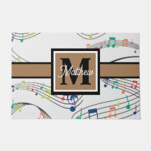 Colourful Music note Musician Monogram  