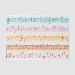 Colourful music note Pattern musician Tissue Paper