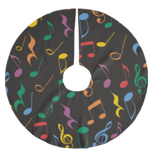 Colourful Music Notes Brushed Polyester Tree Skirt