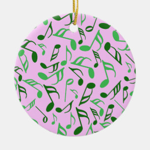 Colourful Music Notes Ceramic Ornament