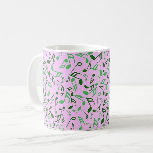 Colourful Music Notes  Coffee Mug (Front Left)