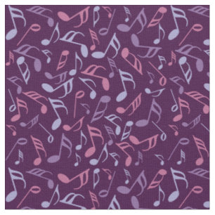 Colourful Music Notes Fabric