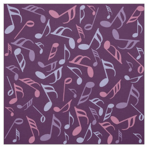 Colourful Music Notes Fabric