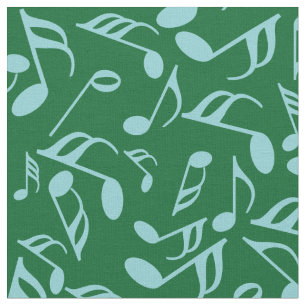 Colourful Music Notes  Fabric
