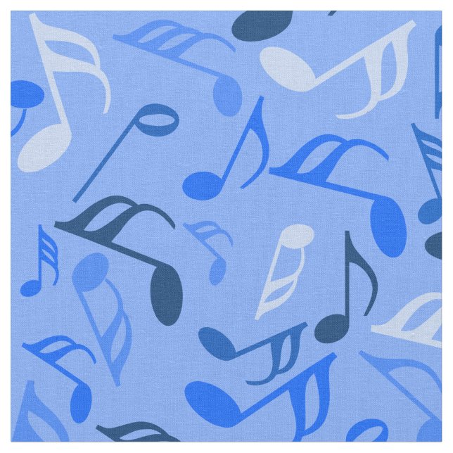 Colourful Music Notes Fabric (Close Up)