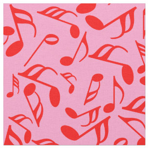 Colourful Music Notes Fabric