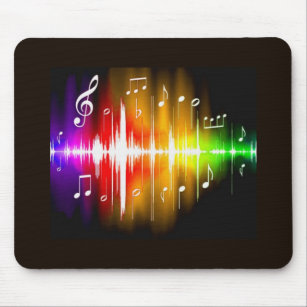 Colourful Music Notes Mouse Pad