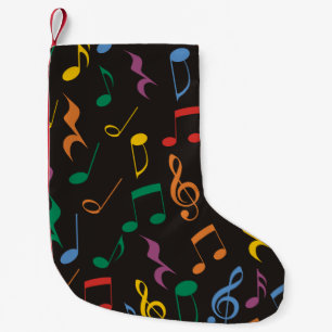 Colourful Music Notes Small Christmas Stocking