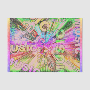 Colourful Music Notes Tissue Paper
