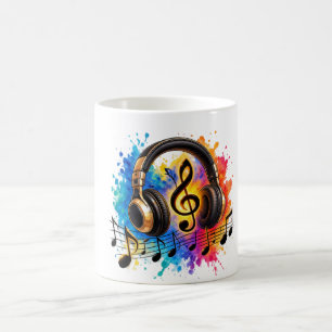 Colourful Music Splash Coffee Mug
