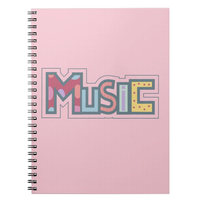 colourful music sticker notebook (Front)
