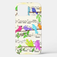 Colourful Musical Birds iPhone Case