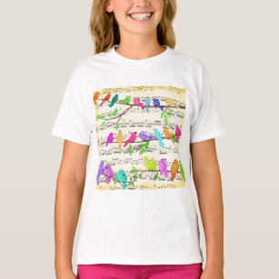 Colourful Musical Birds Symphony - Happy Fun Melod T-Shirt