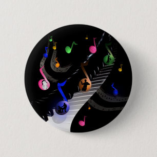 Colourful Musical Button Round