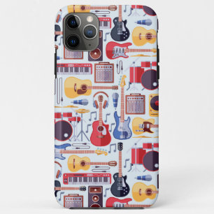 Colourful musical instruments pattern (all phones) iPhone 11 pro max case