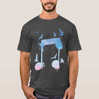 Colourful Musical Note Birds Musician gift T-Shirt