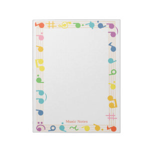 Colourful Musical Note Frame Cute Fun 