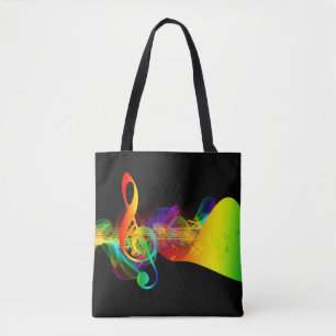 Colourful Musical Note Tote Bag