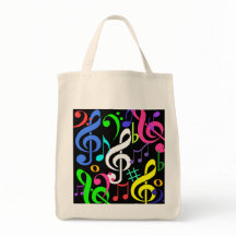 Colourful Musical Notes Bag