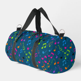 Colourful Musical Notes Design Duffle Bag