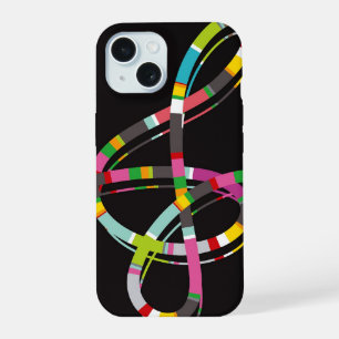 Colourful Musical Notes Music Treble Artist Song iPhone 15 Case