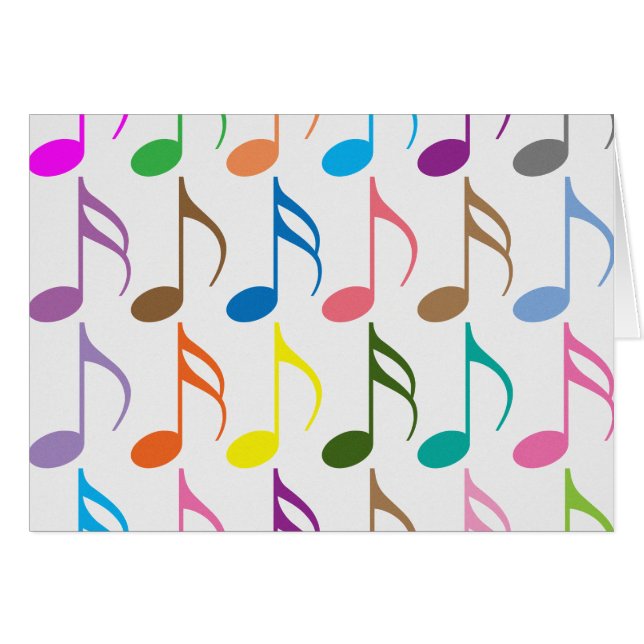 Colourful musical notes pattern (Front Horizontal)