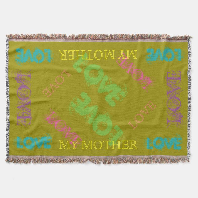 Colourful My Mother Throw Blanket (Front)