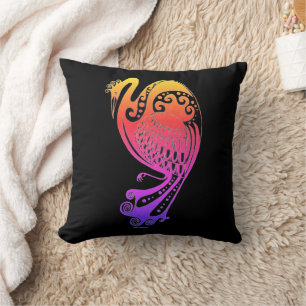 Colourful Mycenaean Greek Inspired Bird Pillow