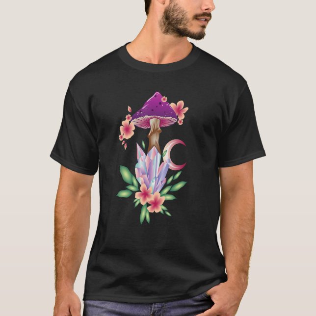 Colourful Mycology Mushrooms Family And Mushroom c T-Shirt (Front)