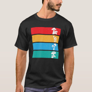 Colourful Mycology Mushrooms Vintage Cottagecore F T-Shirt
