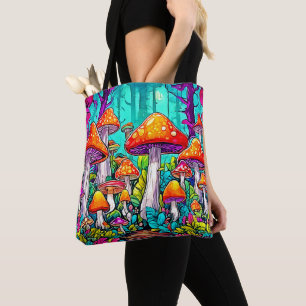 Colourful Mystic Shroom Artwork Tote Bag