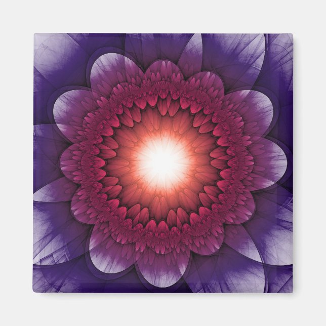 Colourful mystical floral ornament  magnet (Front)
