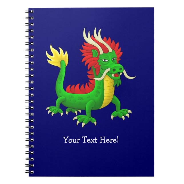 Colourful Mythological Chinese Dragon Notebook (Front)