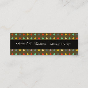 Colourful N Dotted Pattern Personal Care Mini Business Card