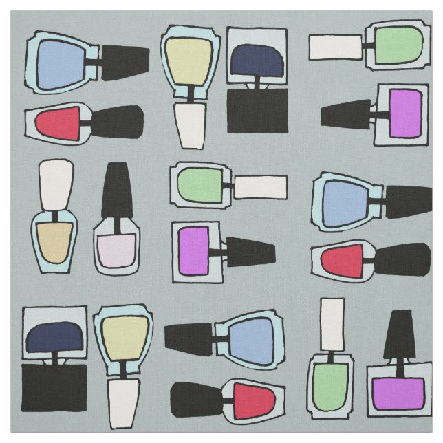 colourful nailpolish fabric (Swatch)