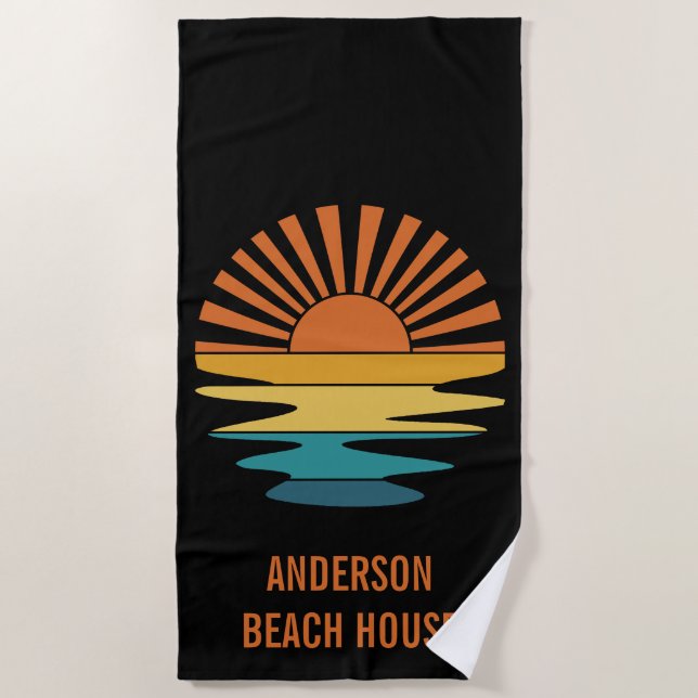 Colourful Name Beach Towel (Front)
